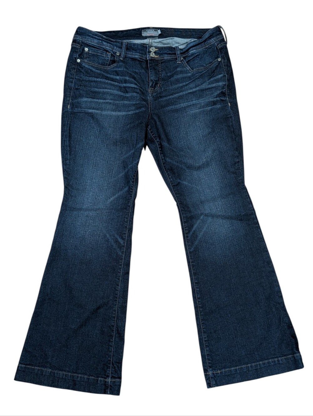Torrid Vintage Stretch Mid-Rise Flare Jeans Dark Wash Denim Casual Plus Size 18R - Picture 2 of 12
